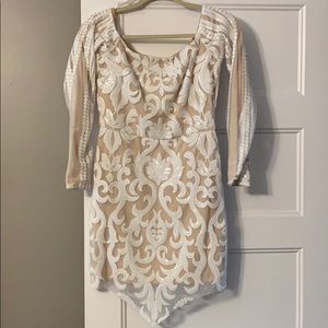 White/Nude Sequin dress